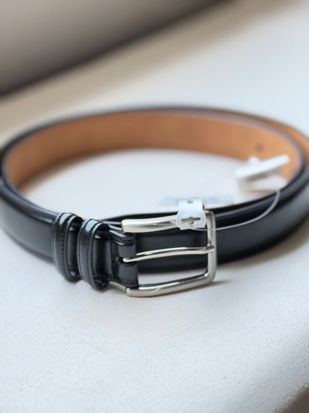 Croft & Barrow Men's Belt XL Black 42-44 Faux Leather w/ Real Leather Lining NEW